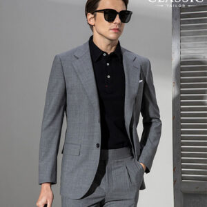 Dòng Vest xám trơn phối áo Polo -Grey Casual