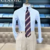 Áo Sơ Mi Pin Collar Houndstooth - Sky Blue