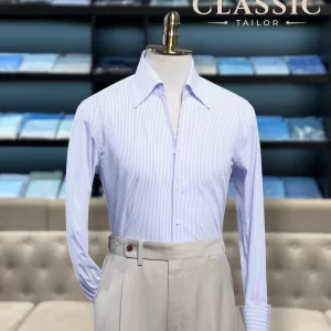 Áo Sơ Mi Kẻ Sọc Xanh - Blue Striped Shirt