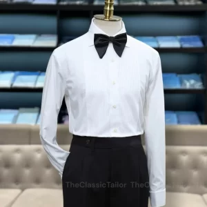 Áo Sơ Mi Tuxedo Xếp Ly Ngực Cao Cấp