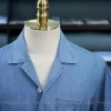 Áo Sơ Mi Ngắn Tay Premium Herringbone Cutaway - Light Blue - Ảnh 4